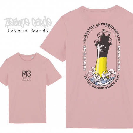 Tshirt M PETAL ROSE jeaune garde