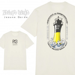 Tshirt L ivory jeaune garde